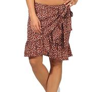 ONLY Onlolivia Wrap Skirt Wvn Noos Falda, Henna/AOP: Dos Tonos de Flores, S para Mujer