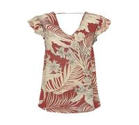 ONLY Onlpalina Life SS V-Neck Top Ptm - Blusa de Manga Corta para Mujer, Rojo, M