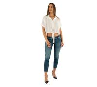 Only Onlpaula Life S/S Camiseta de Manga Corta Wvn Noos Camiseta, Mujer, Blanco, XL