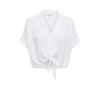 Only Onlpaula Life S/S Tie Shirt Wvn Noos, Blanco, M