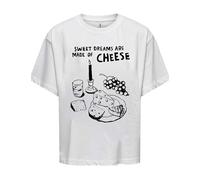 ONLY Onlpenny Life Reg S/S Food Top Box Jrs, Blanco Brillante, M Mujeres