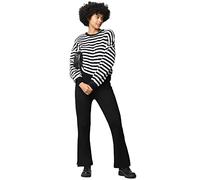 ONLY Onlpiumo L/S Pullover CC Knt Suter Pulver, Black/Stripes:w. Egret, XS para Mujer