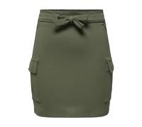 ONLY ONLPoptrash - Falda Corta para Mujer, Incluye cinturón, marrón, M