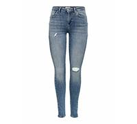 Only Onlpower Life Mid Push Sk Dt Rea264 Noos Jeans, Medium Blue Denim, L / 32L Mujer