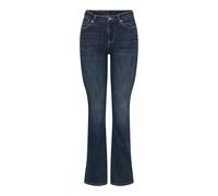 ONLY Onlpower Mid Waist Push Up Flared Dnm, Dark Azul Denim, L / 32L Mujeres