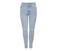 ONLY Onlpower - Vaqueros Ajustados para Mujer de Cintura Media, Mezclilla De Color Azul Claro, SW x 30L