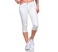 ONLY Onlrain Life Reg SK Knickers Dnm Noos Pantalones Capri, Blanco, S para Mujer