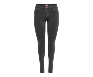 Only Onlrain Life Reg Skinny Dnm Noos Jeans, Dark Grey Denim/Detail:Mas655, S / 34L Mujer