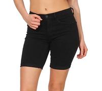 ONLY Onlrain Mid Long Shorts Cry6060 Pantalones Cortos, Negro (Black Black), 36 (Talla del Fabricante: X-Small) para Mujer