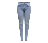 Only Onlrain Reg Skinny DNM Noos, Mix Azul Claro, (L) W x 32L Mujer, Light Blue Mix, (L) W x 32L