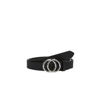 Only Onlrasmi Faux Leather Jeans Belt Noos Cinturón para Mujer, Negro (Black/Shiny Silver Buckle), 80