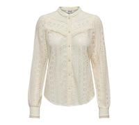 ONLY Onlreba Lace L/S Camiseta WVN Noos de Manga Larga para Mujer, Egret, L