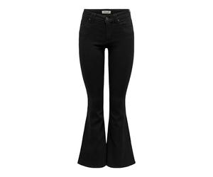 ONLY ONLREESE REG Retro Flared DNM Box, Black Denim, 31W x 32L