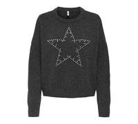 ONLY Onlrenata LS O-Neck Bling Knt, Gris Oscuro, XL para Mujer