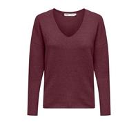 ONLY Neck Pullo Knt Noos Onlrica Life L/S-Jersey con Cuello en V, Zinfandel, XS para Mujer