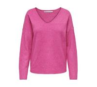 Only ONLRICA Life L/S V-Neck PULLO KNT Noos, Suéter pulóver Mujer, Raspberry Rose/Detail:Melange,