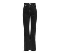 ONLY Onlriley Ex HW Straight Dnm Dot258 Noos Jeans, Negro Lavado, 26W / 32L Mujeres