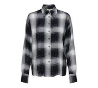 ONLY Onlriley Life LS Rhinest Check Shirt WVN, Cloud Dancer, M