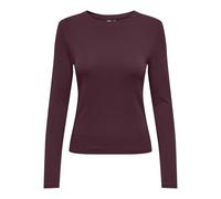 ONLY Onlriley O-Neck L/S Jrs Noos Top Básico con Cuello O Y Mangas Largas para Mujeres Jóvenes, Winetasting, S