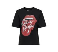 Only Onlrolling Stones Life S/S Top Box JRS, Negro, L