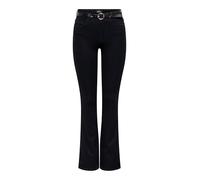 ONLY Onlroyal Belt HW Flared Dnm, Negro, S / 34L Mujeres
