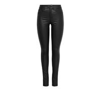 ONLY ONLROYAL HW SK Rock Mujer Pantalones de Cuero de imitación Negro W32L30