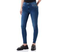 ONLY Onlroyal Reg Doub Zip Skinny Dnm Ext Jeans, Dark Azul Denim, XS x 30L para Mujer