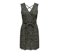ONLY Onlsafari Life S/L Dress Jrs Vestido de Verano, marrón, Mujer