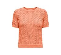 ONLY Onlsaga Life SS O-Neck CC KNT Jersey para Mujer, Melón., L
