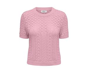 ONLY Onlsaga Life SS O-Neck Knt Noos, Romance Rose, S para Mujer