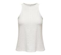 ONLY Onlsandra S/L Top JRS para Mujer, Blanco con Detalle Gris, XXXL