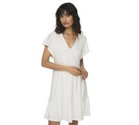 ONLY Onlsandra S/S Cuello en V Vestido Jrs Punto, Cloud Dancer, L para Mujer