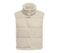 ONLY ONLSANDRA Teddy Waistcoat Life CC OTW Chaleco, Gris, L, gris, L