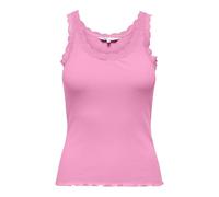 ONLY Onlsara Sharai Lace Tank Top Jrs Noos Camiseta De Tirantes Básica Sin Mangas Cuello Redondo Detalle De Encaje, Begonia Pink, XL Mujeres