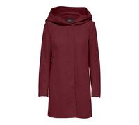 ONLY Onlsedona Light Coat OTW Noos Abrigo Midi con Capucha Cabernet, x_l, Rojo Oscuro, x_l