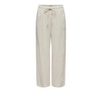 ONLY Onlsiesta MW Pull-Up Linen Bl Pantalones PNT de Tela para Mujer, Gris, S / 32L
