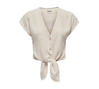 ONLY Onlsiesta S/S Knot Linen Bl Shirt Pnt Camiseta, Moonbeam, XS para Mujer