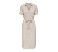 ONLY ONLSIESTA SS Lin BL Shirt Dress PNT Noos Mujer Vestidos de Longitud Media Beige XS