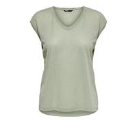 Only Onlsilvery S/S V Neck Lurex Top Jrs Noos Camiseta, Desert Sage, S Mujer