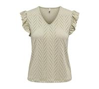 ONLY Onlsmilla S/L - Camiseta de Manga Corta con Cuello en V para Mujer, ELM, S
