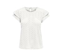 ONLY Onlsmilla S/S O-Neck Frill Top JRS, Cloud Dancer, S