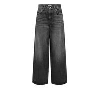 ONLY Onlsonic HW Wide Gr Dnm Jeans Dot CS Pantalones, Negro Lavado, 30W x 32L para Mujer