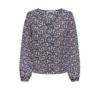 ONLY ONLSONJA Blusa de manga larga para mujer, cuello en V, túnica de negocios, patrón básico, parte superior, Night Sky/Dot W. Macadamia, XS