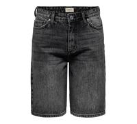 Only ONLSONNY Pantalones Cortos de Vaquero para Mujer Cintura Alta Corte Normal Pantalones Cortos Vaqueros, Negro Lavado, M