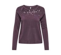ONLY Onlstarry LS Sequin O-Neck Knt, Mauve Wine, S para Mujer