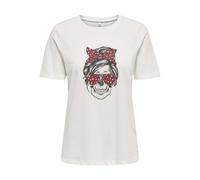 ONLY Onlstella Life S/S Skull Top CS JRS, Cloud Dancer, XL