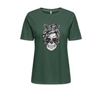 ONLY Onlstella Life S/S Skull Top CS JRS, Pineneedle, S
