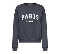 ONLY Onlsweat Life L/S Crew O.Size State Noos Sudadera con Estampado, Gris, XXS para Mujer