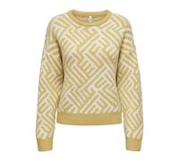 ONLY Onltara Life LS Jq O-Neck Knt Suéter, Caso de Hoja/patrón: clound Dancer, S para Mujer