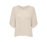 ONLY Onltara SS Rib O-Neck Top KNT para Mujer, Blancocap Gris, M